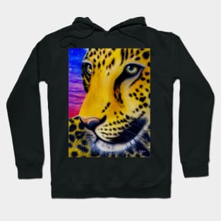 Leopard print t-shirt leopard profile picture hand painted Hoodie